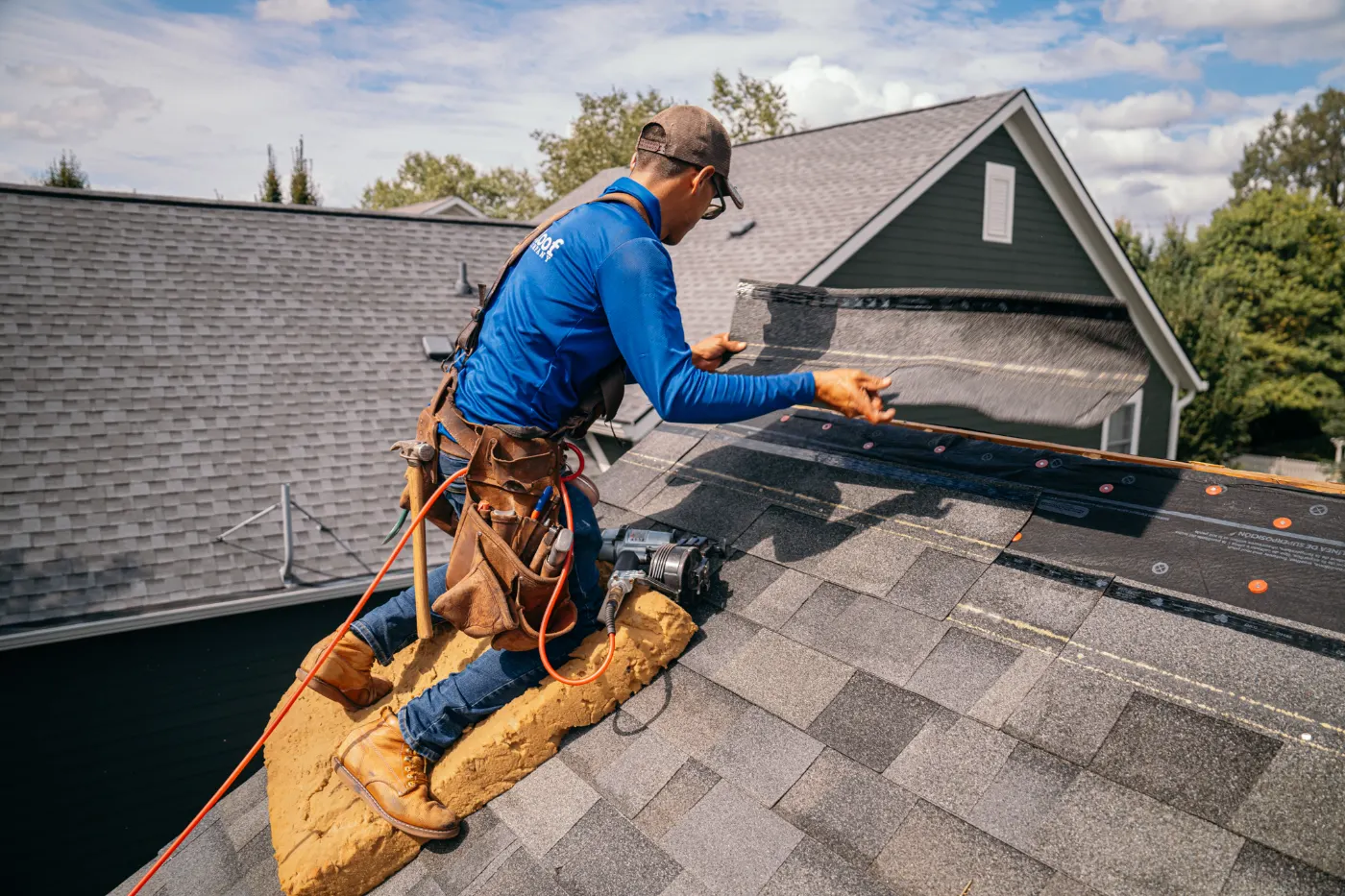 Commercial roof inspection documented in Harvest Meadows