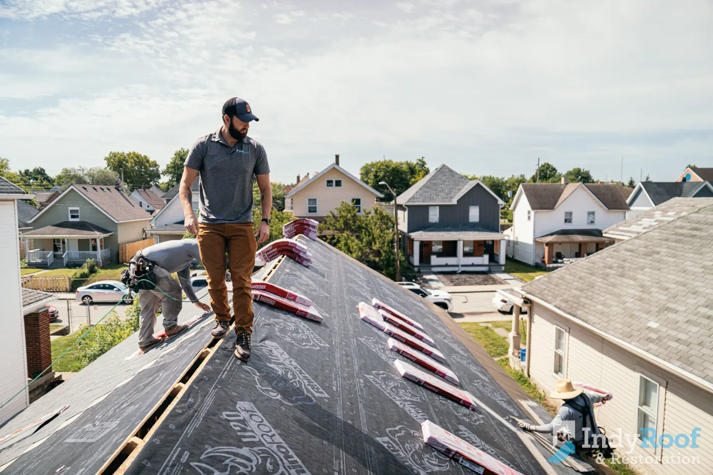 Flashing and seam work in Harvest Meadows